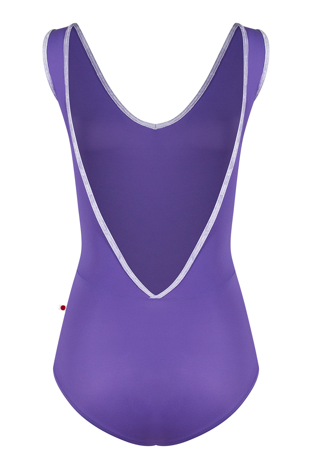 Gina leotard in T-Wisteria body color with T-Wisteria top color and CV-Angelic trim color