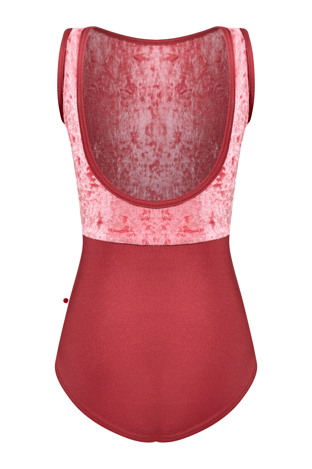 Kids Sofiane Duo leotard in N-Fox body color with CV-Romance top color and N-Fox trim color