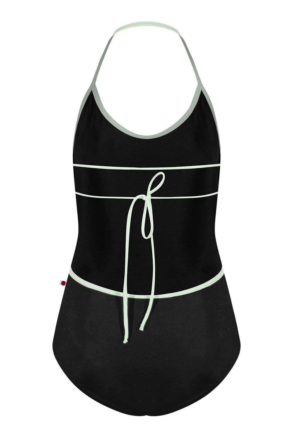 Kate leotard in N-Black body color with T-Pistachio trim color