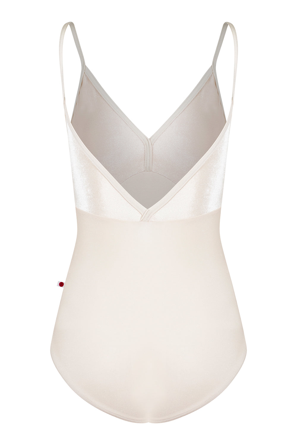 Daria leotard in N-Pearl body color with V-Buttermilk top color and N-Pearl trim color