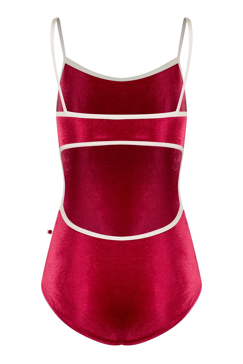 Kiki leotard in V-Cerise body color with N-Pearl trim color