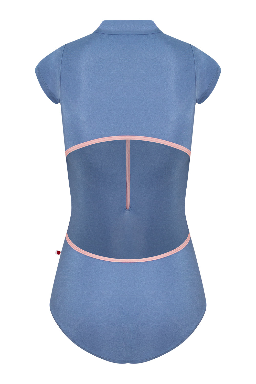 Charlotte leotard in N-Arctic body color with N-Antique Rose trim & zipper color