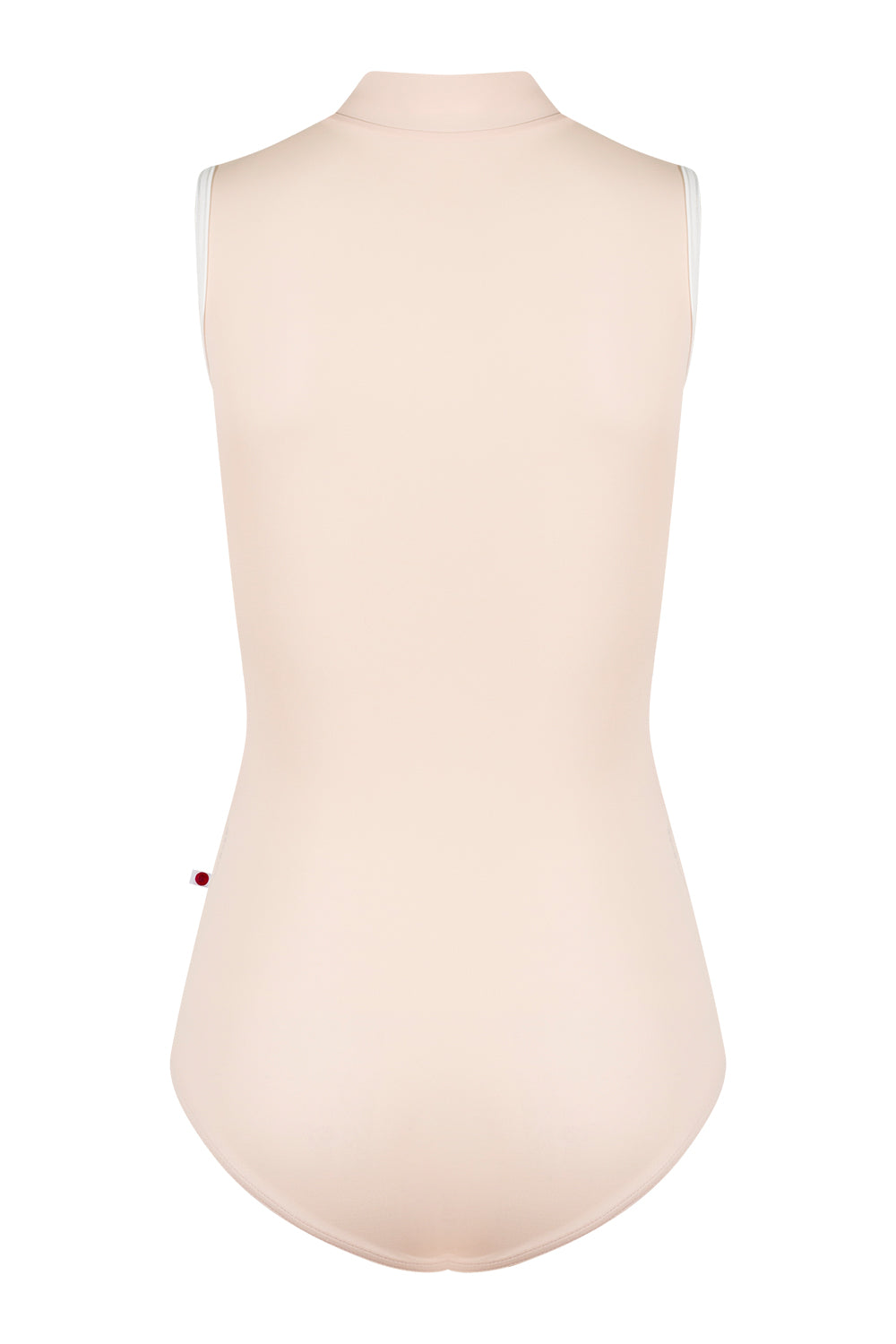 Jessica leotard in T-Misty Rose body color with T-White trim and zipper color