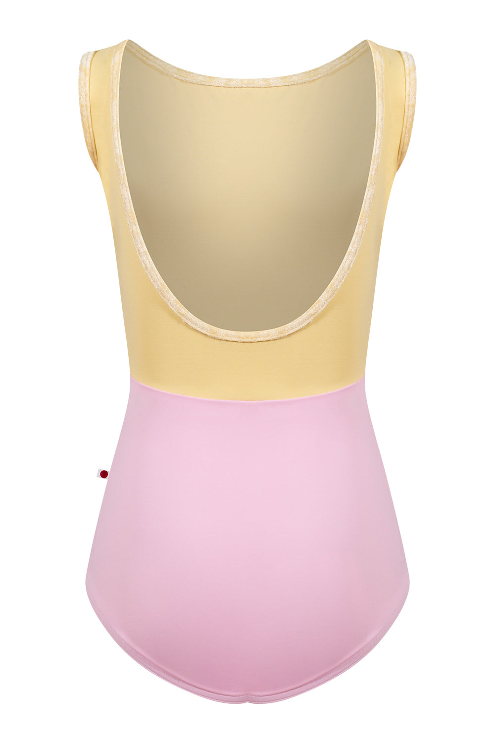Kids Sofiane Duo leotard in T-Rose body color with T-Vanilla top color and CV-Vanilla trim color