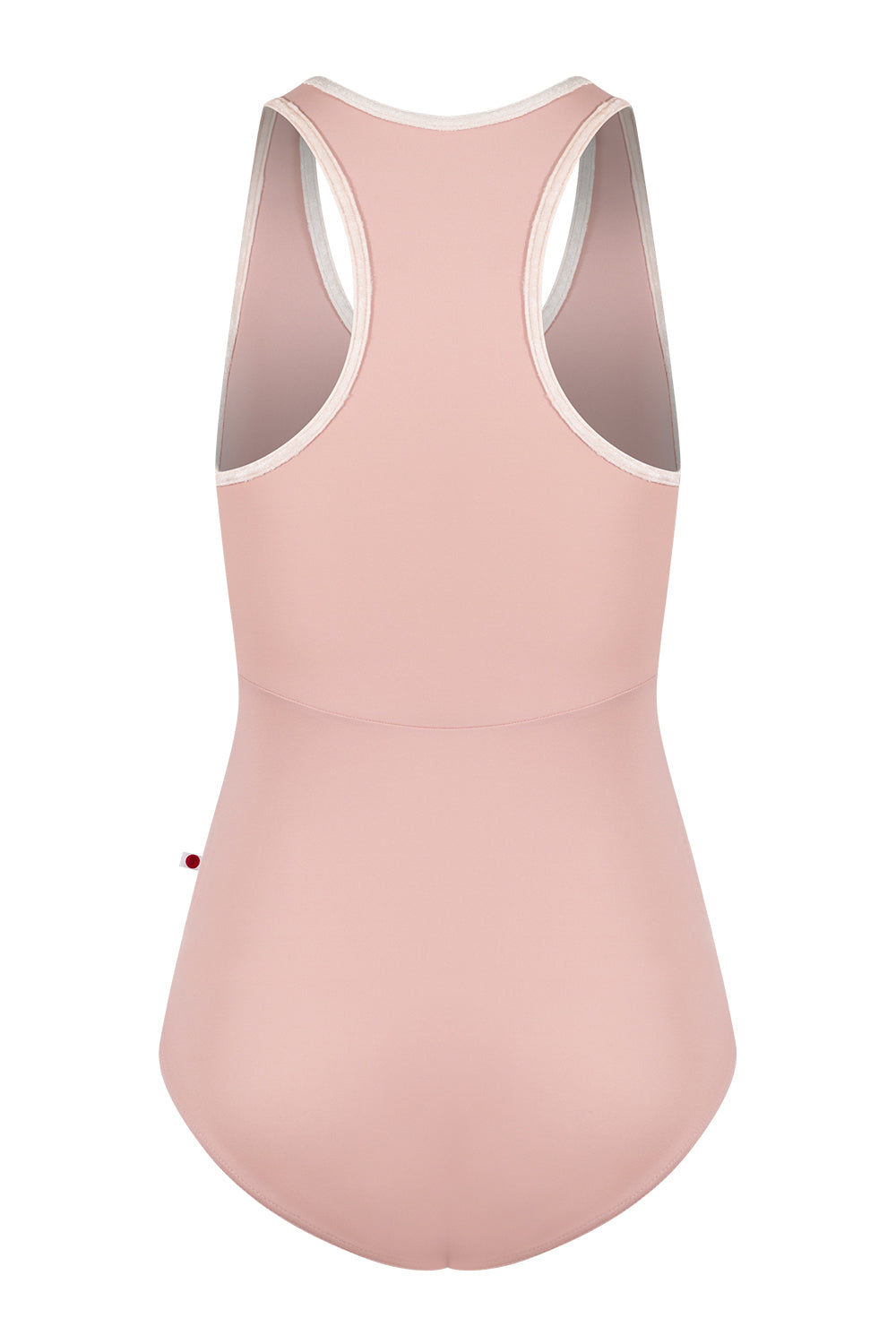 Laura Duo leotard in T-Petal body & tiop color with CV-Misty Rose trim color