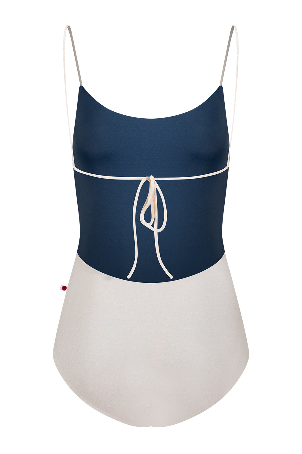 Romy leotard in T-Storm Body color with N-Pearl inner pannel and V-Buttermilk trim color