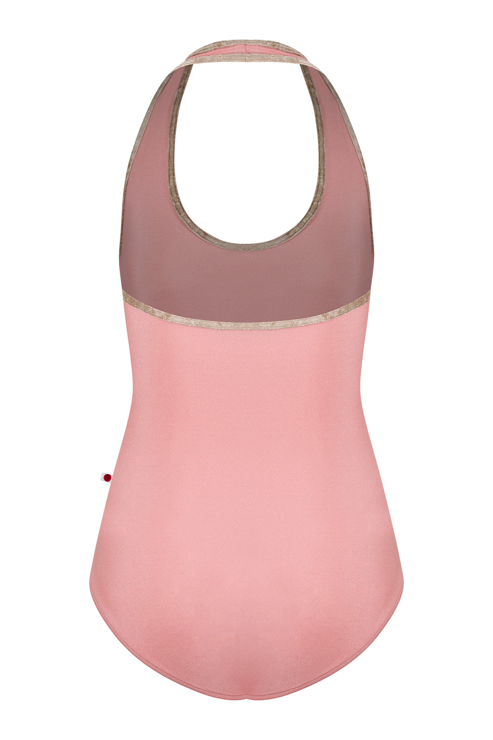 Jaione leotard in N-Antique Rose body color with CV-Toffee trim color
