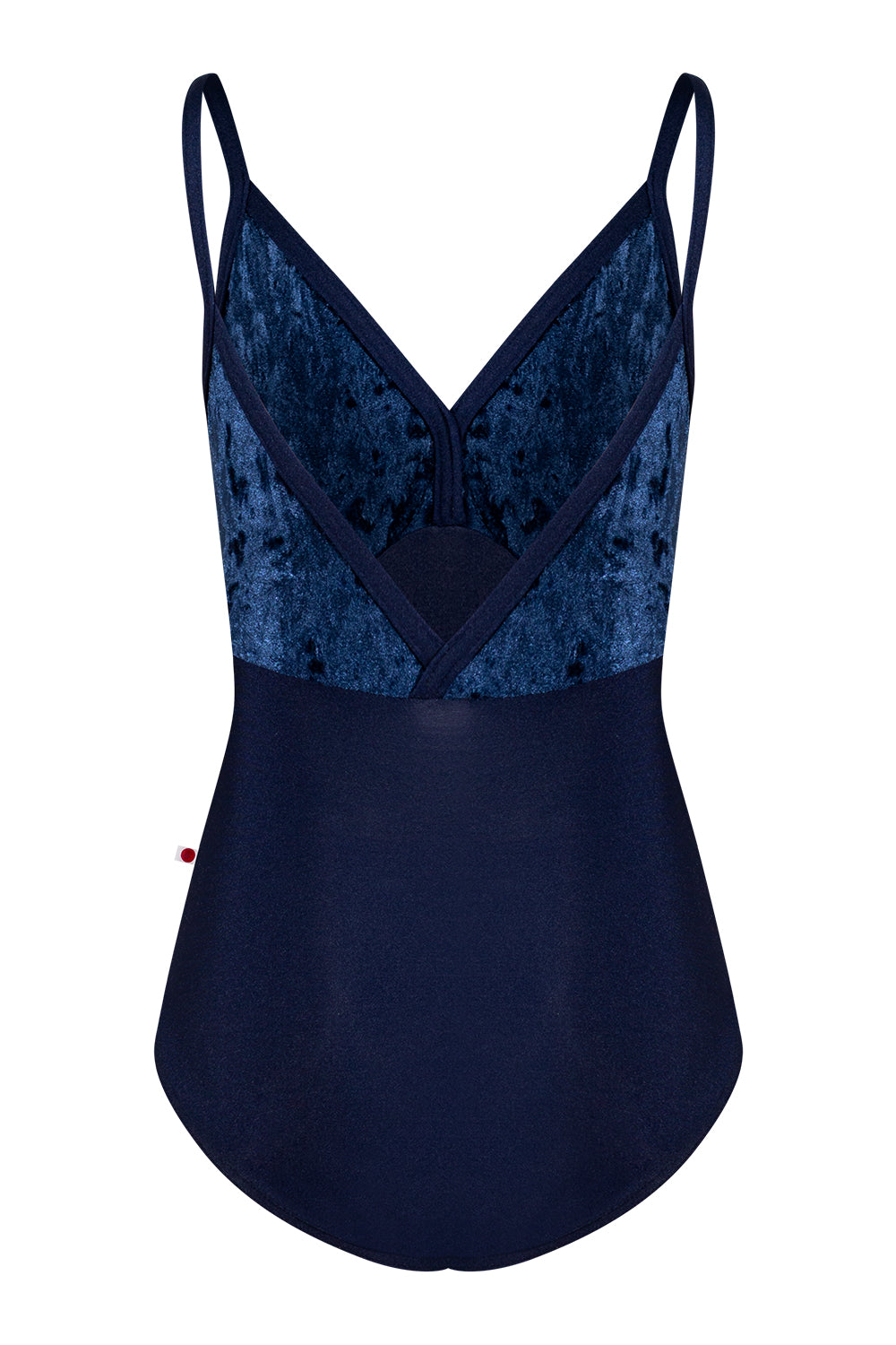 Kids Daria leotard in N-Dark Blue body & trim color with CV-Dark Blue top color
