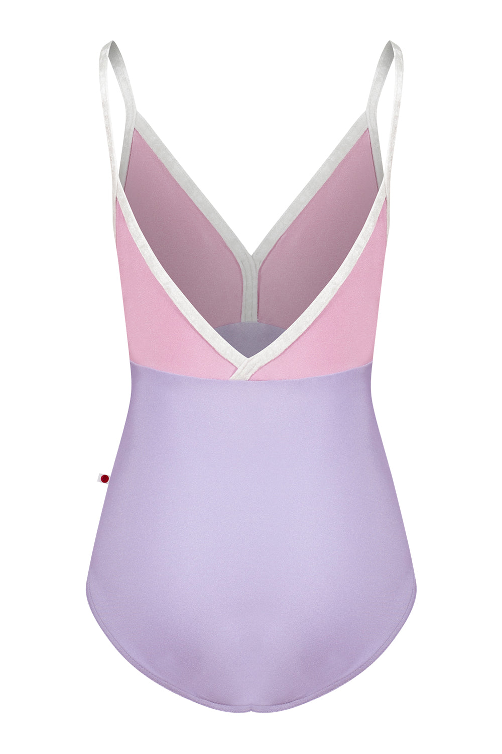 Kids Daria leotard in N-Poem body color with N-Confetti top color and CV-White trim color