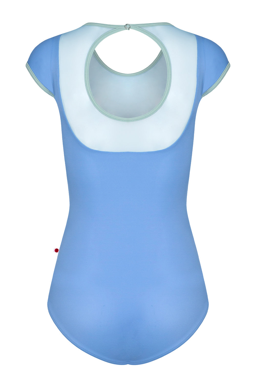 Cynthia leotard in T-Paradise body color with Mesh Glacier top color and T-Whisper trim colo