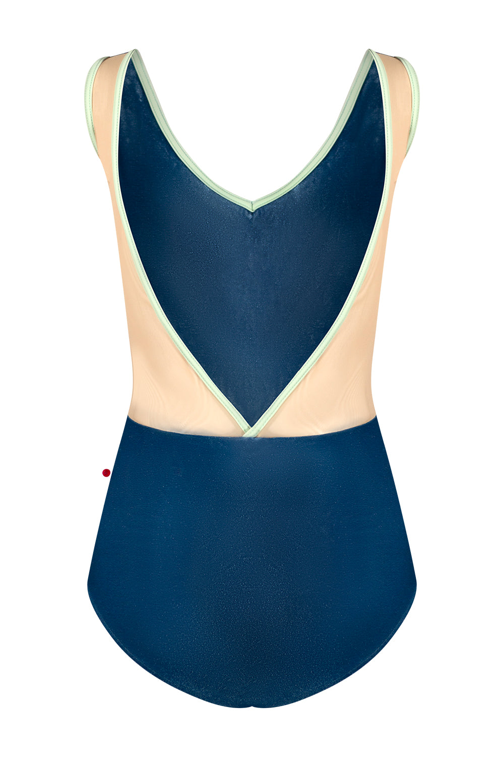 Gina leotard in V-Ocean body color with Mesh Tone 3 top color and T-Pistachio trim color