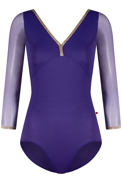 Alicia leotard in T-Myth body and top color with Mesh Fortune 3Q Sleeves and CV-Toffee trim color