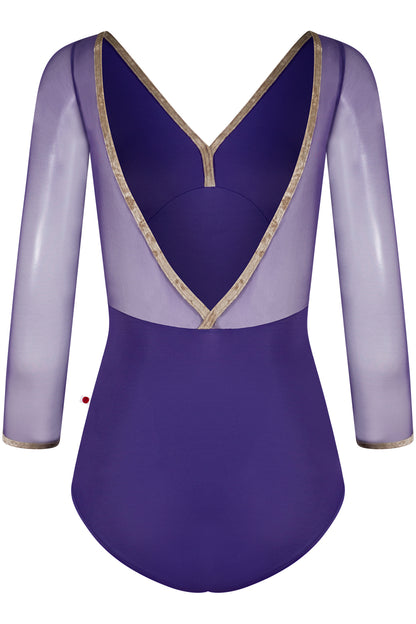 Alicia leotard in T-Myth body and top color with Mesh Fortune 3Q Sleeves and CV-Toffee trim color