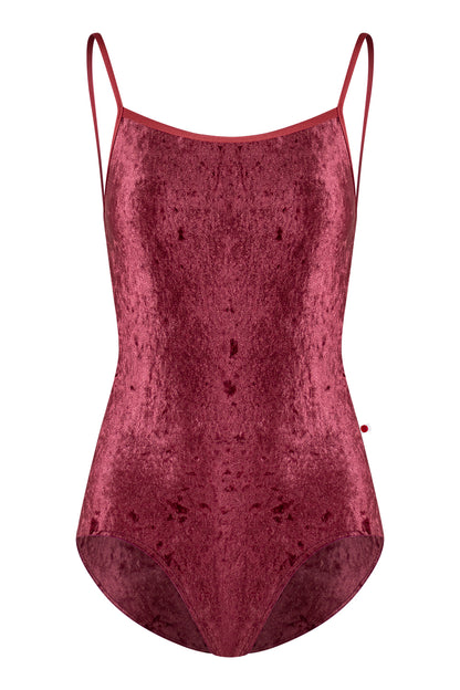 Daniela leotard in CV-Garnet body color with N-Fox trim color