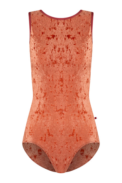 Larissa leotard in CV-Amaretto body color with N-Fox trim color
