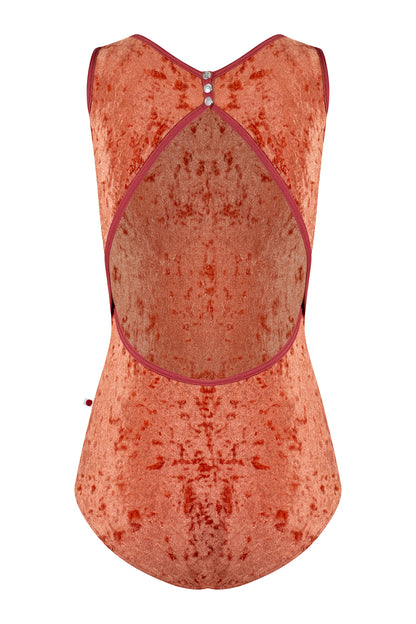 Larissa leotard in CV-Amaretto body color with N-Fox trim color