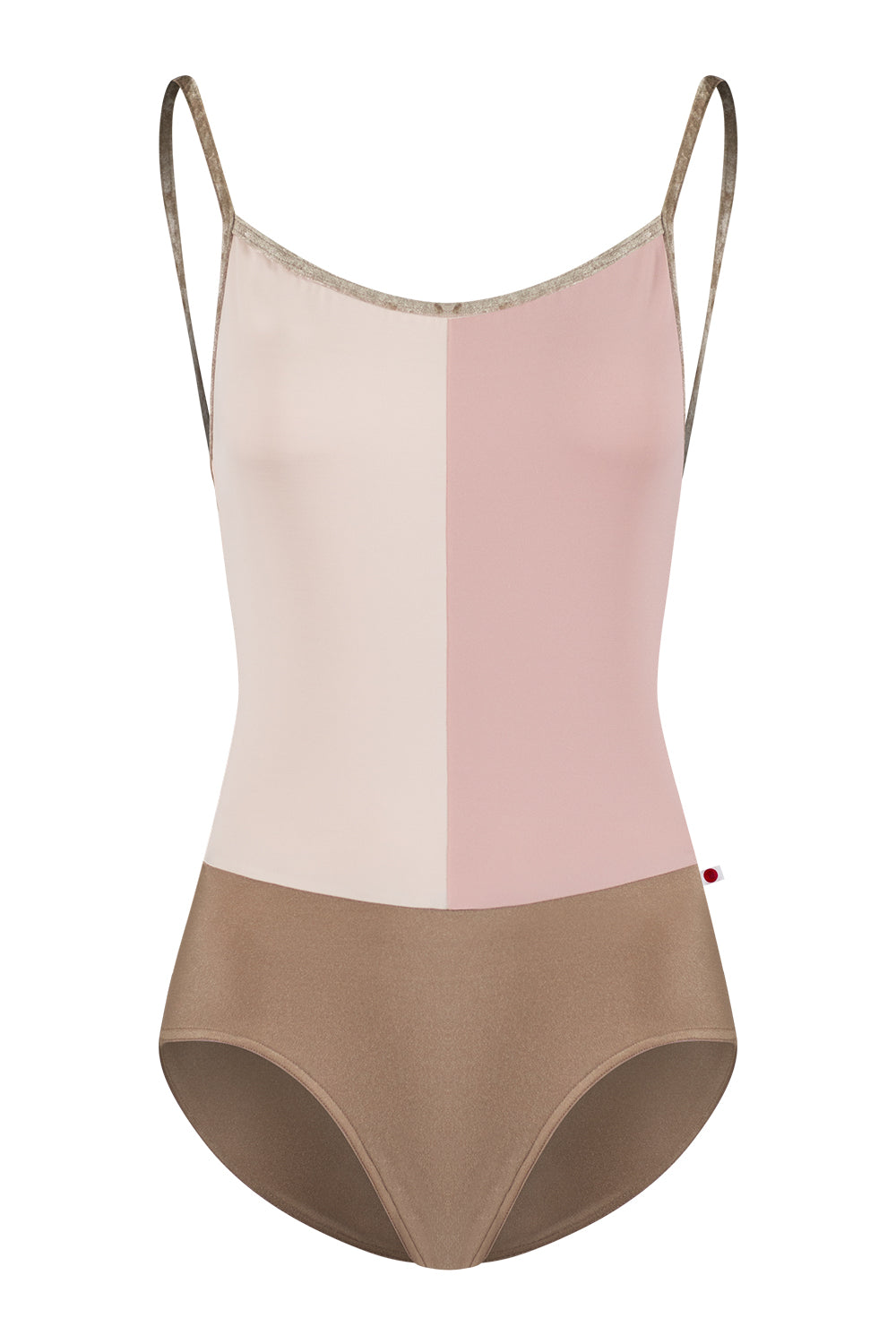 Kayoko leotard in N-Toffee body color with T-Petal & T-Misty Rose top color and CV-Toffee trim color