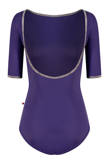 Sofiane leotard in T-Myth body color with CV-Phantom trim color and half sleeves