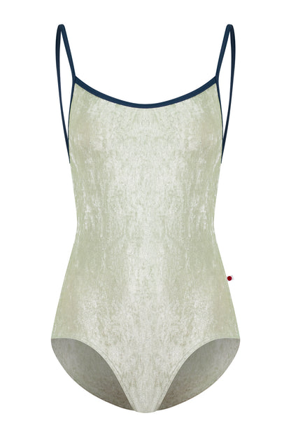 Heather leotard in CV-Pistachio body color with T-Storm trim color