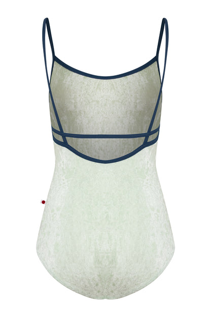 Heather leotard in CV-Pistachio body color with T-Storm trim color
