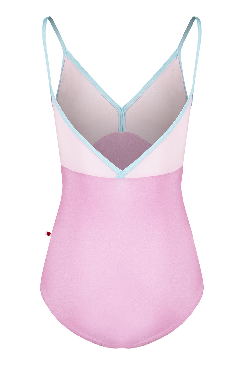 Daria leotard in N-Confetti body color with N-Rose too color and N-Mirror trim color