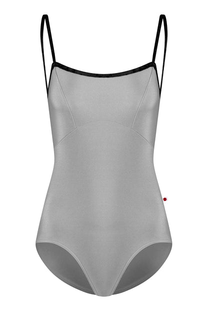 Denise leotard in N-Sterling body & top color with CV-Black trim color