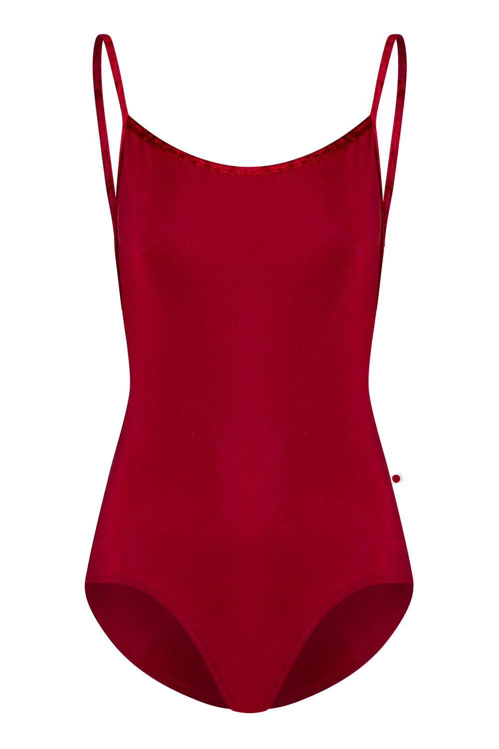 Tamara leotard in N-Berry body color with CV-Dark Red trim color