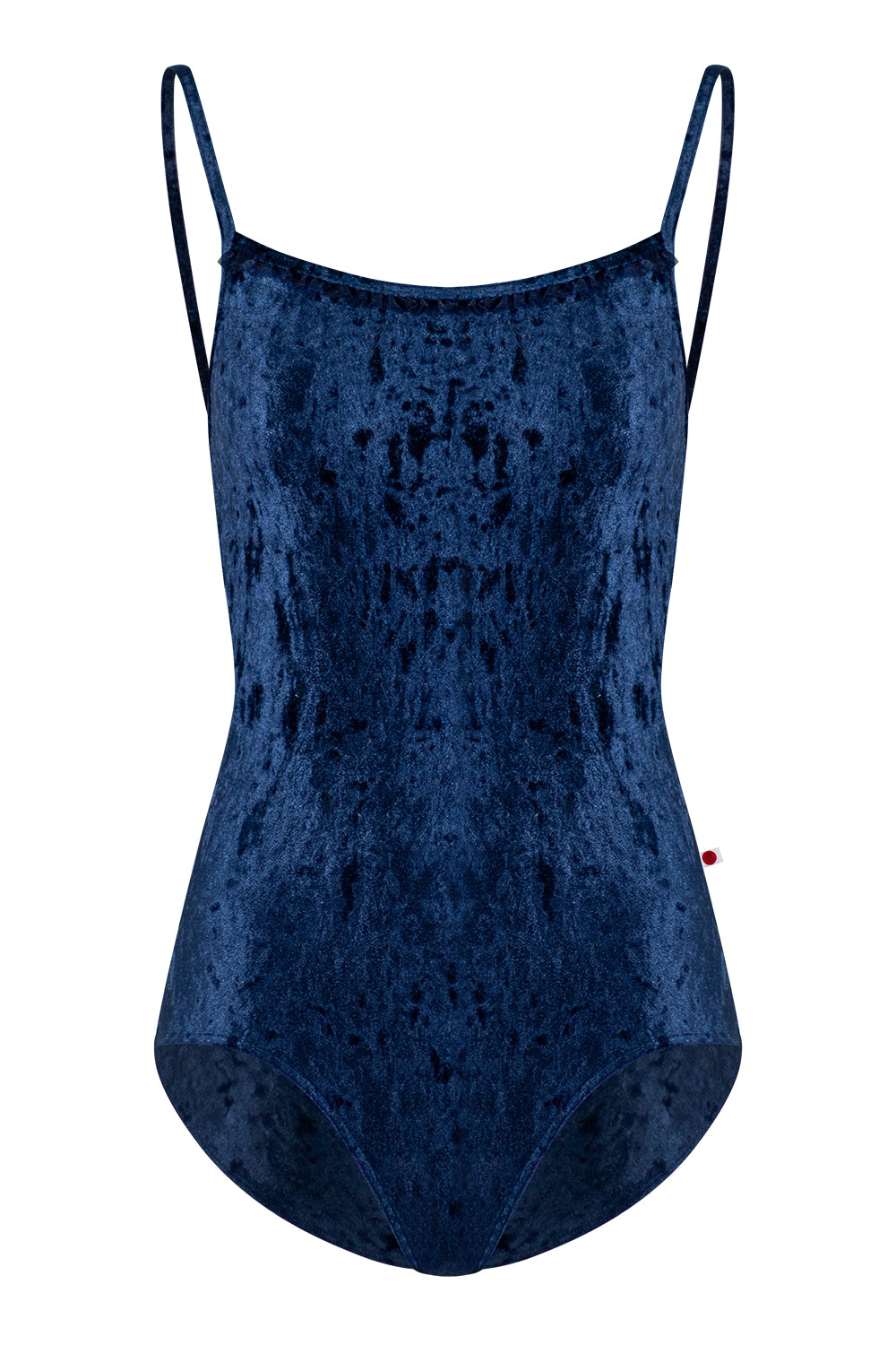 Daniela leotard in CV-Dark Blue body color with CV-Dark Blue trim color and Dark Blue ruffle