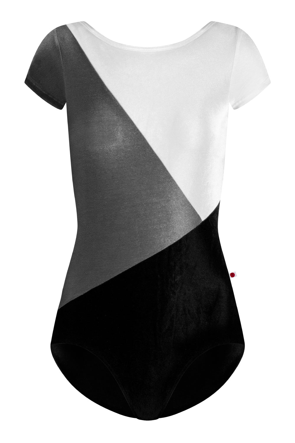 Linear leotard in V-Black bottom color with V-Steel and V-White top colors