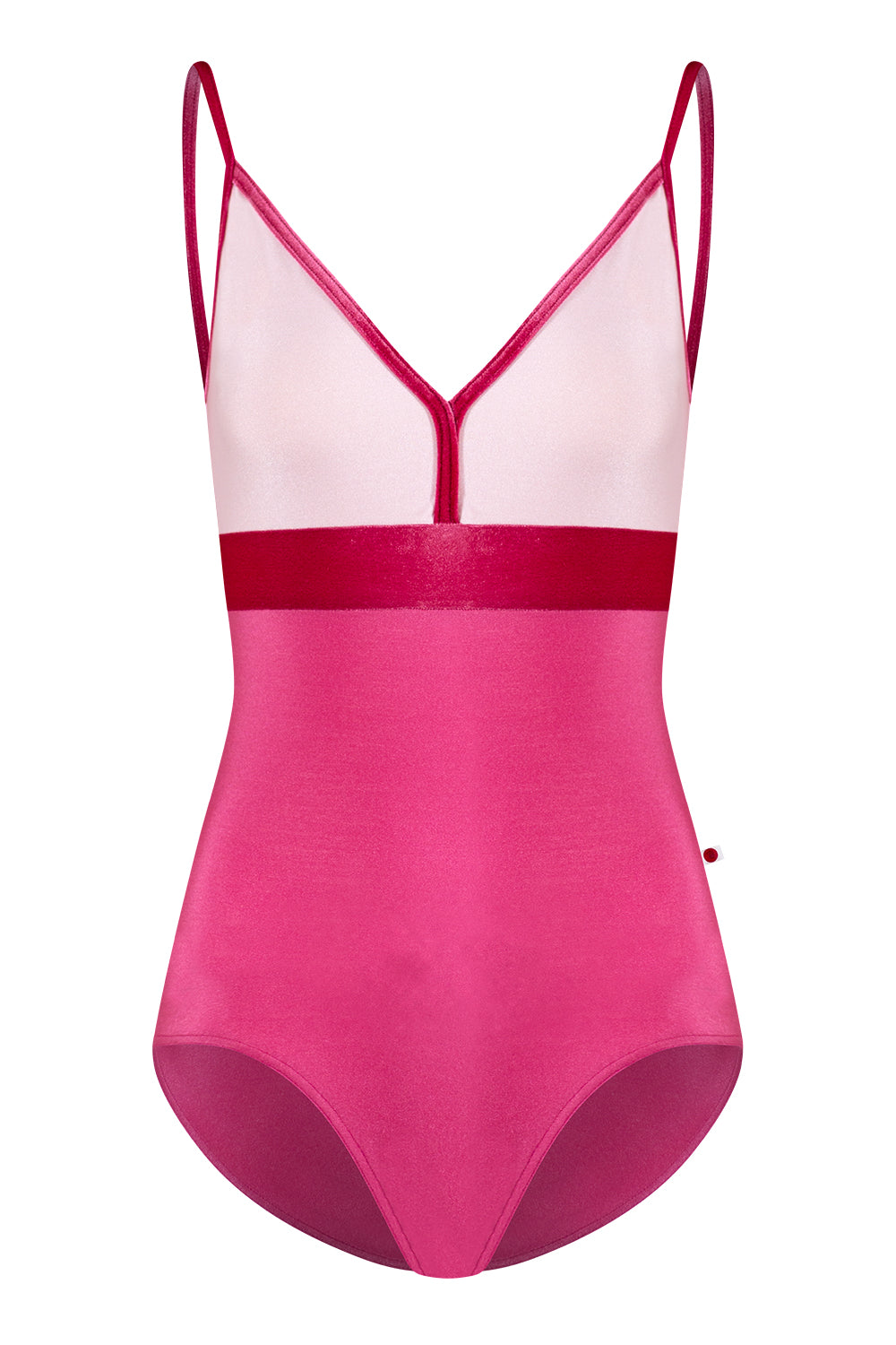 Zoe leotard in N-Waltz body color with N-Rose top color & V-Peony trim and middle band color