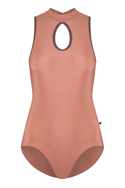 Elise leotard in N-Rosewood body color with T-Phantom trim color
