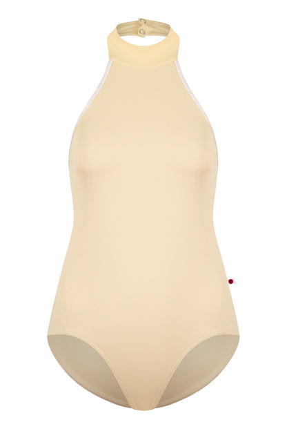 Sarah leotard in T-Vanilla body color with CV-Misty Rose trim color