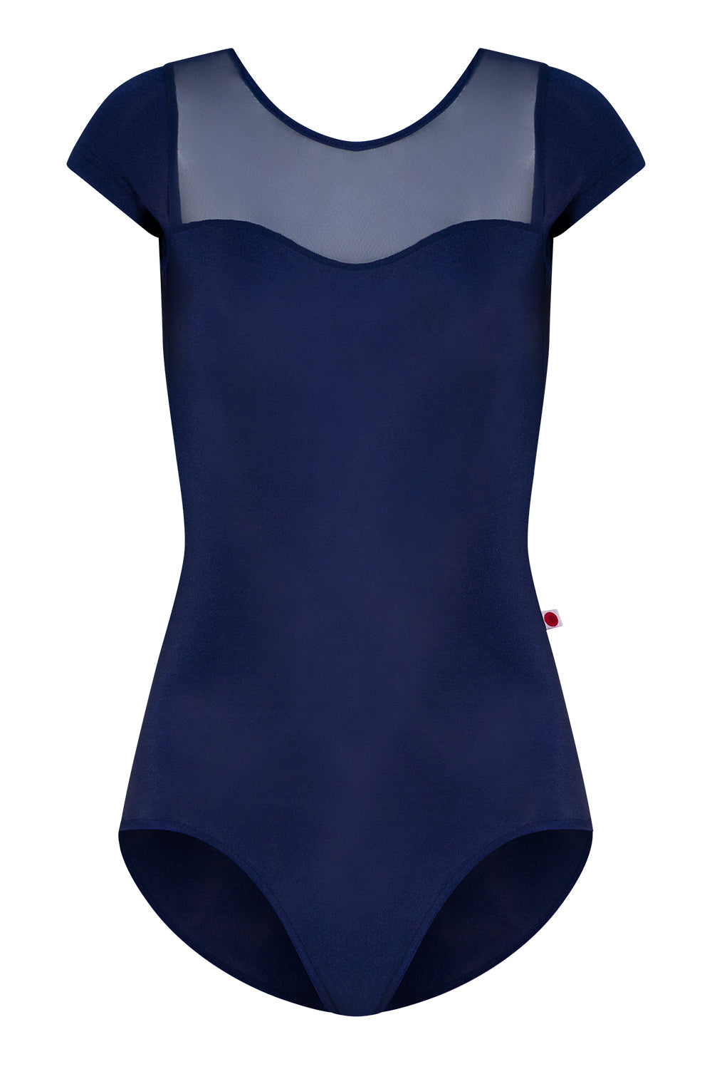 Jane leotard in N-Dark Blue body color with Mesh Dark Blue top color, N-Dark Blue trim color and N-Dark Blue short sleeves