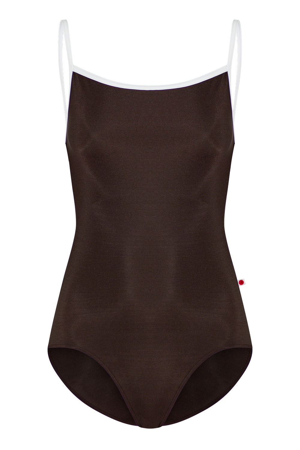 Marisa leotard in N-Espresso body color with T-White trim color