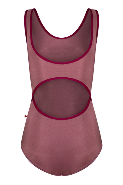 Veronique leotard in N-Phoenix body color with N-Burgundy trim color