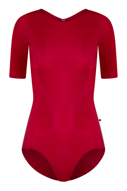 Larissa leotard in N-Berry body & trim color