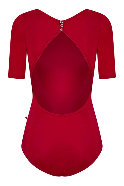 Larissa leotard in N-Berry body & trim color