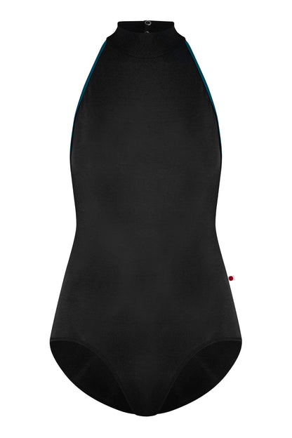 Noe leotard in N-Black body color with T-Zenith trim color