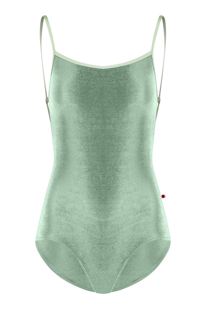 Daniela leotard in V-Meadow body color with N-Ginko trim color