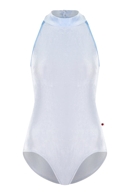 Noe leotard in V-Serenade body color with N-Moontide trim color