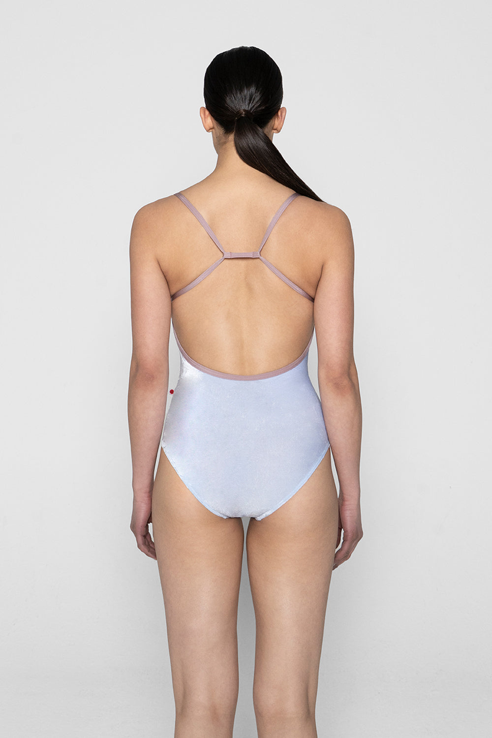 Nadja leotard in V-Serenade body color with N-Magic trim color
