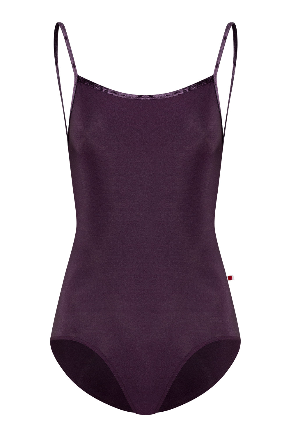 Daniela leotard in N-Eggplant body color with CV-Eggplant trim color