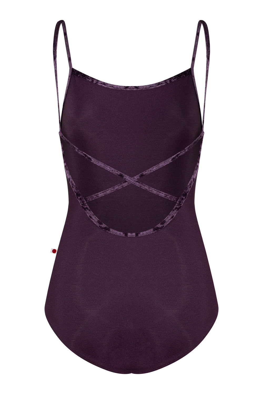 Daniela leotard in N-Eggplant body color with CV-Eggplant trim color