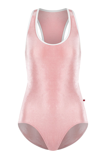 Alex leotard in V-Dreamy body color with T-White trim color