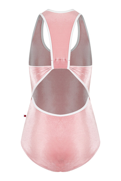 Alex leotard in V-Dreamy body color with T-White trim color