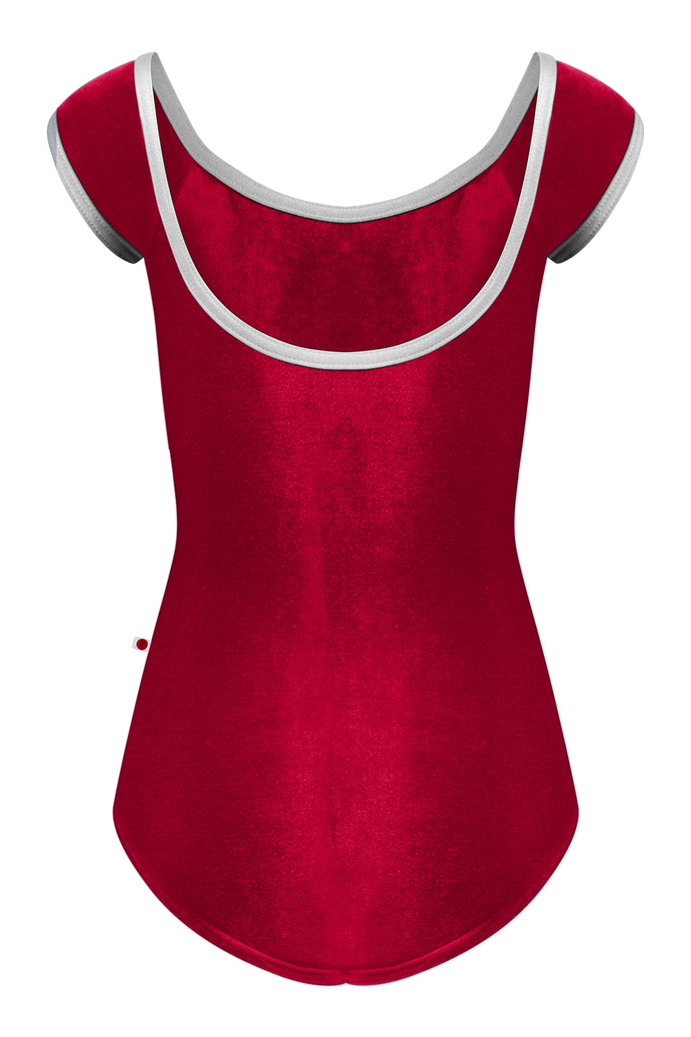 Kids Wendy leotard in V-Cerise body color with T-White trim color