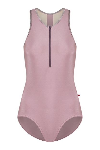 Sasha leotard in N-Magic body color with Mesh Dolce top color and CV-Phantom trim color