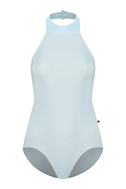 Sarah leotard in N-Mirror body color with T-Pistachio trim color