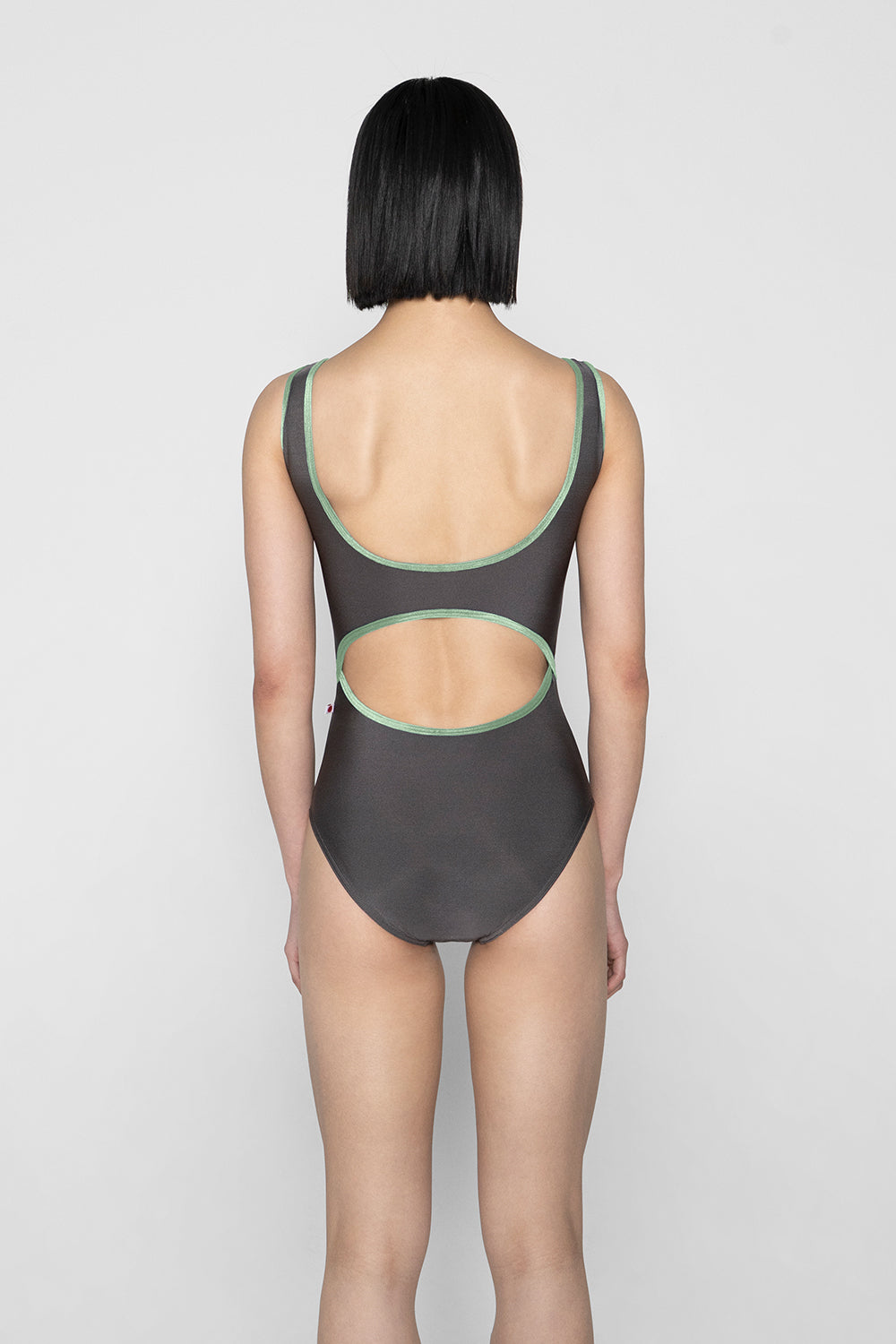 Veronique leotard in N-Shadow body color with V-Meadow trim color