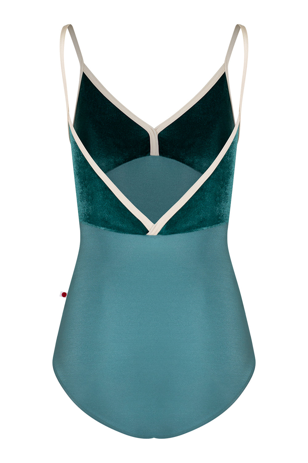 Daria leotard in N-Frost body color with V-Orbit top color and N-Pearl trim color